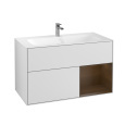 Villeroy Boch Finion G040GNMT Тумба под раковину 996х498 мм (walnut veneer/white matt)