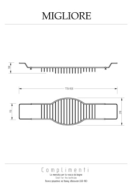 Migliore COMPLEMENTI 22010 Полка-решётка на ванну овальная, хром