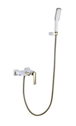 Смеситель для ванны Boheme Venturo (383-W) белый, золото