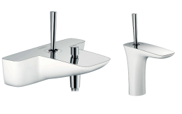 Комплект смесителей Hansgrohe PuraVida (15472400/15070400) хром, белый