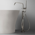 Agape Square ARUB1112A Напольный смеситель для ванны, с ручным душем и шлангом, цвет: полированная с