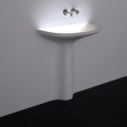 Antonio Lupi Calice CALICEL Раковина встраиваемая в стену, 48х90см, с LED подсветкой, цвет: белый