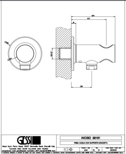 Шланговое подключение Gessi Inciso (58161#031) хром