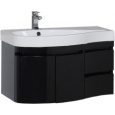 Тумба с раковиной Aquanet Soprano 95 см (00213002) черный