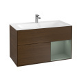 Villeroy Boch Finion G040GMGN Тумба под раковину 996х498 мм (olive matt/walnut veneer)