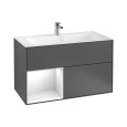 Villeroy Boch Finion F030MTGK Тумба под раковину 996х498 мм (white matt/anthracite matt)