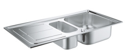 Grohe K300 31564SD0 Мойка для кухни из нержавейки, 2 чаши с крылом