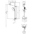 Настенный смеситель-термостат Gessi Emporio shower (35181#299) Черный