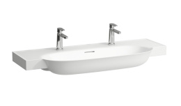 Раковина Laufen New Classic 8.1385.8.000.107.1 120 х 48 х 16.5 см, SaphirKeramik, 2 отверстия, с пер