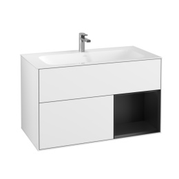 Villeroy Boch Finion F040PDGF Тумба под раковину 996х498 мм (black matt/glossy white)