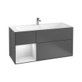 Villeroy Boch Finion F060MTGK Тумба под раковину 1196х498 мм (white matt/anthracite matt)