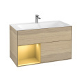 Villeroy Boch Finion F030HFPC Тумба под раковину 996х498 мм (gold matt/oak veneer)