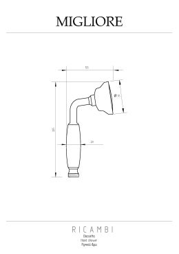 Migliore Ricambi 30886 Ручной душ латунь, золото