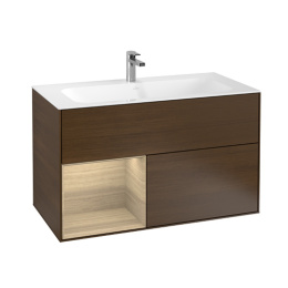 Villeroy Boch Finion G030PCGN Тумба под раковину 996х498 мм (oak veneer/walnut veneer)