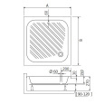 Душевой поддон RGW Acryl 16180188-51-A квадратный