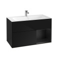 Villeroy Boch Finion F040PDPH Тумба под раковину 996х498 мм (black matt/glossy black)