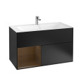 Villeroy Boch Finion G030GNPD Тумба под раковину 996х498 мм (walnut veneer/black matt)