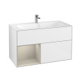 Villeroy Boch Finion F030HHGF Тумба под раковину 996х498 мм (sand matt/glossy white)