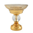 Migliore Cristalia 16823 Mыльница настольная, стекло золото SWAROVSKI