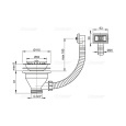 Водослив сифона A38 д\мойки 6\4 с нерж. решеткой d