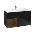 Villeroy Boch Finion F030GNPH Тумба под раковину 996х498 мм (walnut veneer/glossy black)