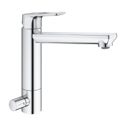 Смеситель Grohe BauLoop 31713000 для кухонной мойки, с запорным вентилем, средний излив