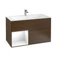 Villeroy Boch Finion G030MTGN Тумба под раковину 996х498 мм (white matt/walnut veneer)