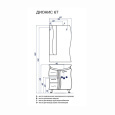 Тумба под умывальник Акватон - ДИОНИС 67 с б/к 1A005901DS010