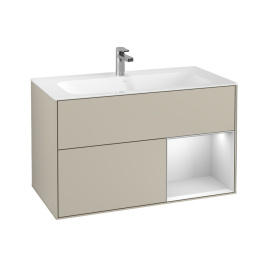 Villeroy Boch Finion G040MTHH Тумба под раковину 996х498 мм (white matt/sand matt)