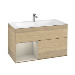 Villeroy Boch Finion F030HHPC Тумба под раковину 996х498 мм (sand matt/oak veneer)