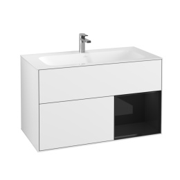 Villeroy Boch Finion G040PHGF Тумба под раковину 996х498 мм (glossy black/glossy white)