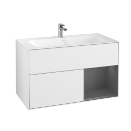 Villeroy Boch Finion G040GKGF Тумба под раковину 996х498 мм (anthracite matt/glossy white)