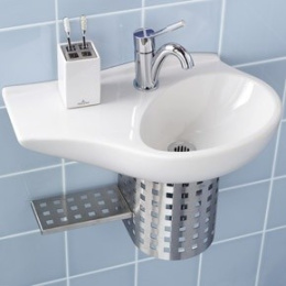 Раковина 71046R01 VILLEROY&BOCH OBLIC, 600х355 мм, чаша раковины справа