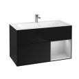 Villeroy Boch Finion F040GJPH Тумба под раковину 996х498 мм (light grey matt/glossy black)