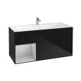 Villeroy Boch Finion F060GJPH Тумба под раковину 1196х498 мм (light grey matt/glossy black)