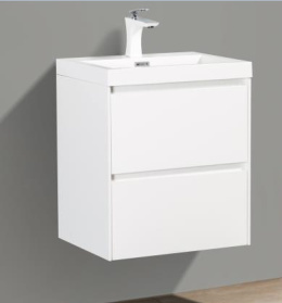 Тумба под раковину Belbagno Pietra Mini PIETRA MINI-500-2C-SO-BL 50 см, белый глянцевый