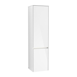 Villeroy Boch Collaro C033L0DH Шкаф пенал для ванной комнаты, петли слева (Glossy White)