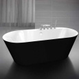 Акриловая ванна 110x75 BelBagno (BB14-NERO/BIA), четверть круга