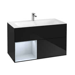 Villeroy Boch Finion G030HAPH Тумба под раковину 996х498 мм (cloud matt/glossy black)