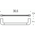 Colombo Trenta B30090CR Держатель для полотенца 36,5см, хром