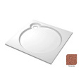 Поддон душевой Cezares Tray TRAY-S-A-100-56-TR, 100 х 100 см, терракотовый, из искусственного камня