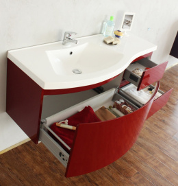 Тумба под раковину BelBagno Prospero BB1200DC/RL, цвет Rosso Lucido