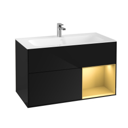 Villeroy Boch Finion F040HFPH Тумба под раковину 996х498 мм (gold matt/glossy black)