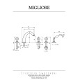 Migliore Cristalia 18581 Смеситель на борт ванны, на 5 отв, ручки CRYSTAL, бронза