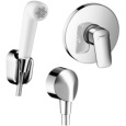 Гигиенический душ со смесителем Hansgrohe Setlogis 71666000+27454000+32127000