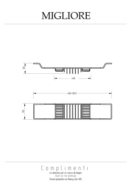 Migliore COMPLEMENTI 22001 Полка-решётка на ванну , хром