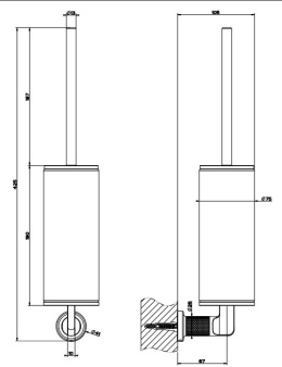 Ершик для унитаза Gessi Inciso (58519#031) хром, белый