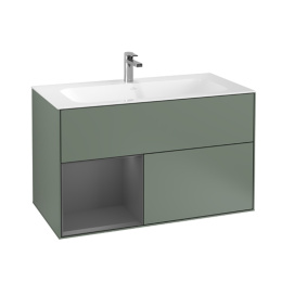 Villeroy Boch Finion F030GKGM Тумба под раковину 996х498 мм (anthracite matt/olive matt)