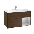 Villeroy Boch Finion G040GJGN Тумба под раковину 996х498 мм (light grey matt/walnut veneer)