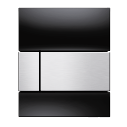 TECEsquare Urinal Панель смыва, стекло черное, клавиша нержавеющая сталь